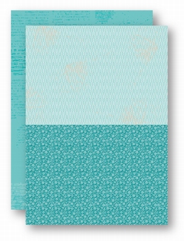 Nellie Snellen Achtergrondvel Turquoise Flowers 2   NEVA049*