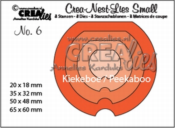 Crea-Nest-Lies Small Kiekeboe Rond 6   CNLS06*