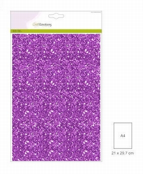 Craft Emotions Glitterpapier Paars 1290/0130*