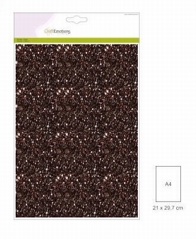 Craft Emotions Glitterpapier Bruin 1290/0150*