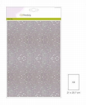 Craft Emotions Glitterpapier Wit 1290/0160