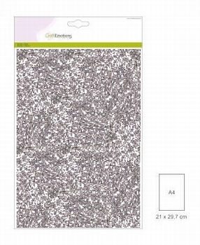 Craft Emotions Glitterpapier Zilver 1290/0165*