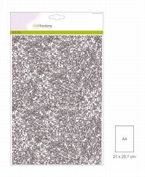 Craft Emotions Glitterpapier Zilver 1290/0165