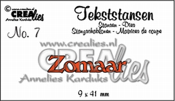 Crealies Tekstmal Zomaar CLTS07