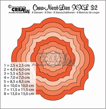 Crea-Nest-Lies set mallen nummer 32XXL    CLNestXXL32