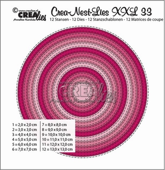 Crea-Nest-Lies set mallen nummer 33XXL Double St CLNestXXL33
