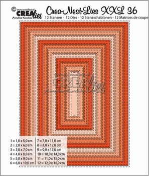 Crea-Nest-Lies set mallen nummer 36XXL Double St CLNestXXL36