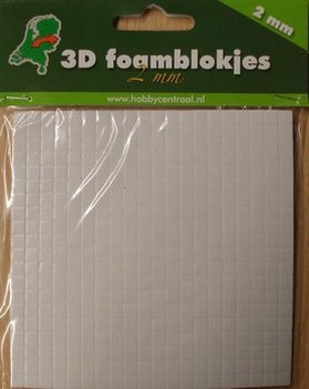 Foam blokjes 5x5 mm - 2 mm dik 3.3100