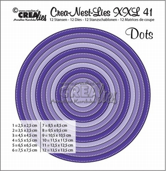 Crea-Nest-Lies set mallen nummer 41XXL Dots CLNestXXL41