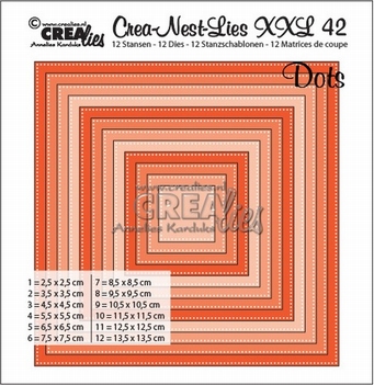Crea-Nest-Lies set mallen nummer 42XXL Dots CLNestXXL42