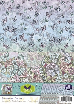 Yvonne Creations Achtergrondpapier Butterfly BGS10006*