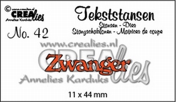 Crealies Tekstmal Zwanger CLTS42