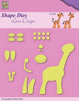Nellie Snellen Shape Die Lene Design Build Up Giraffe SDL030