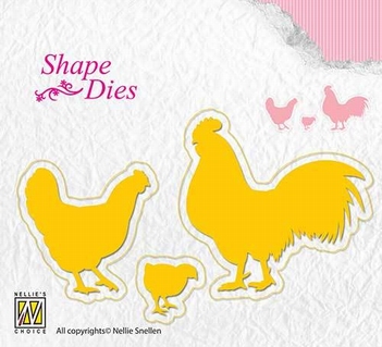 Nellie Snellen Shape Die Chicken Family SD123*