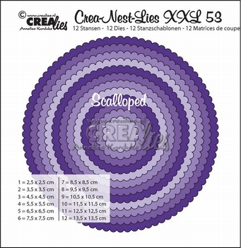Crea-Nest-Lies set mallen nummer 53XXL   CLNestXXL53