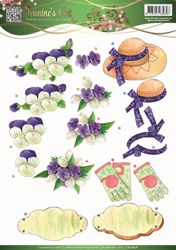 Jeanine's Art Knipvel Garden Classics Purple Flowers CD10836