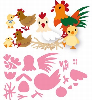 Marianne Design Collectables Eline's Chicken Family COL1429
