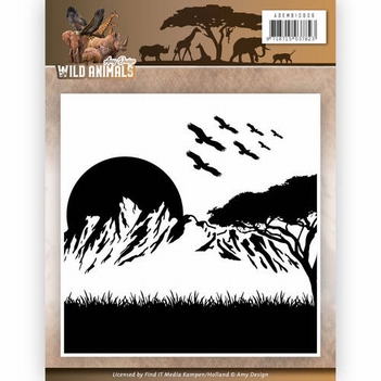 Amy Design Embossing Folder Wild Animals ADEMB10006*