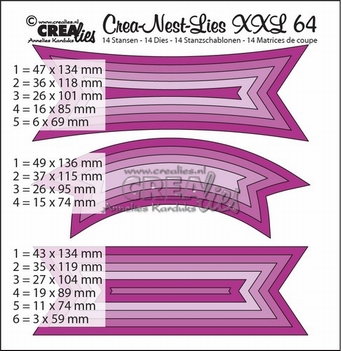 Crea-Nest-Lies set mallen nummer 64 XXL   CLNestXXL64