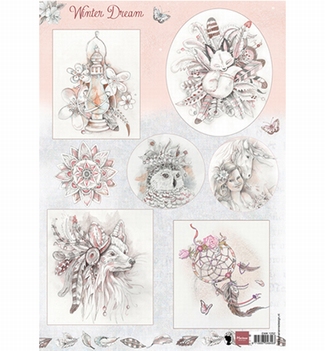 Marianne Design Knipvel Winter Dream - Pink EWK1252