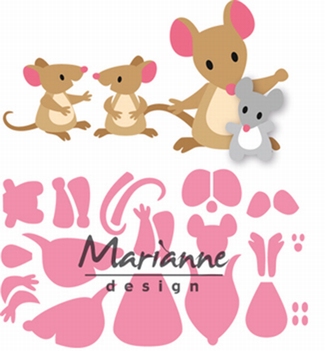 Marianne Design Collectables Eline's Mice Family COL1437