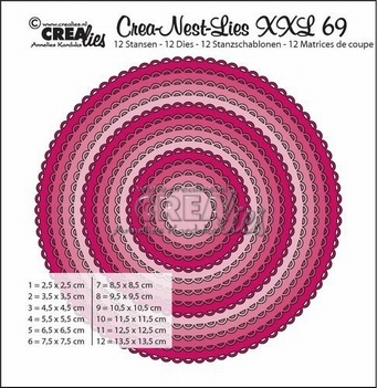 Crea-Nest-Lies set mallen nummer 69 XXL   CLNestXXL69