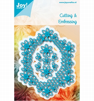Joy Crafts Snijmal Ovaal met Bloemen 6002/0975*