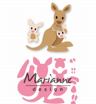 Marianne Design Collectables Eline's Kangeroo & Baby COL1446
