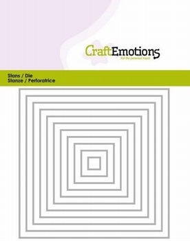 Craft Emotions Snijmal Vierkant rechte randen 115633/0812