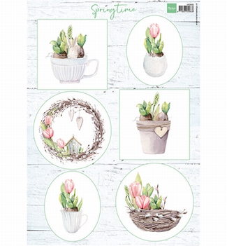 Marianne Design Knipvel Tulips & Willow Cats VK9565