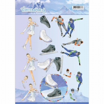 Jeanine's Art Knipvel Winter Sports - Iceskating CD11030*