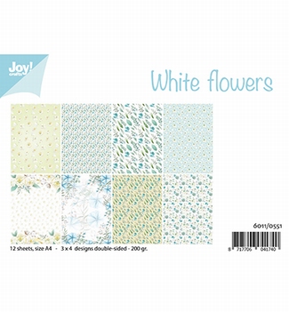 Joy! Crafts Papierset White Flowers 6011/0551*