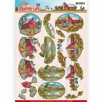 Yvonne Creations knipvel Country Life - Farm House CD11058