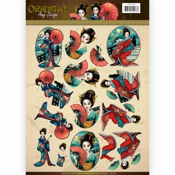 Amy Design knipvel Oriental - Geishas CD11076*