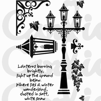 Card-io Clear Stamp Vintage Lanterns CCSTVIN-02
