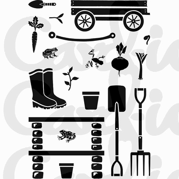 Card-io Clear Stamp Pottering About CCSTPOT-02