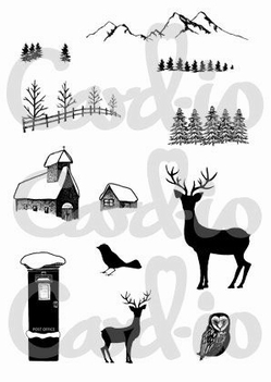 Card-io Clear Stamp Scenery 1   CDCCSTSCE-01