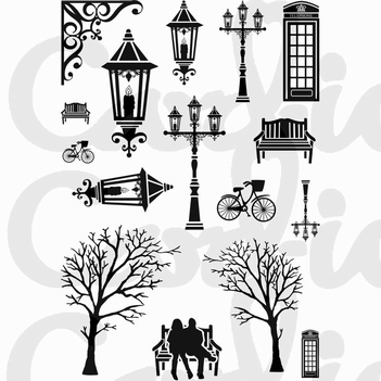 Card-io Clear Stamp Vintage CCSTVIN-01