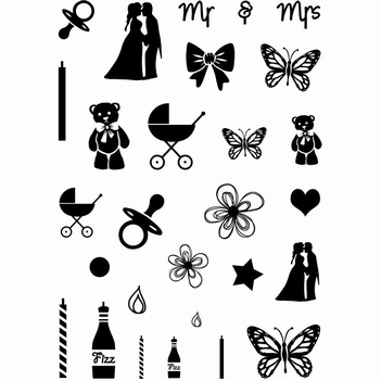 Card-io Clear Stamp Cake Accessories CCSTCAK-01