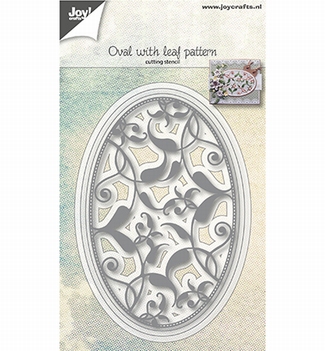 Joy Crafts Snijmal Ovaal met Bladpatroon 6002/1074*