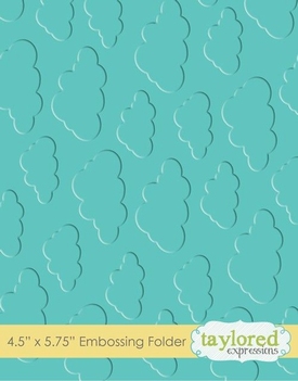 Taylored Expressions Embossing Folder Cloudy Days TEEF03