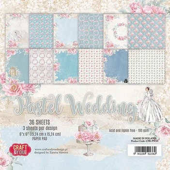 Craft & You Papierblok Pastel Wedding CPB-PW15