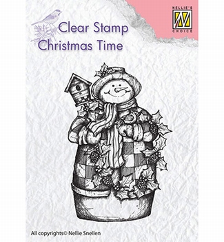 Nellie Snellen Clear Stamp Snowman & Birdhouse CT025