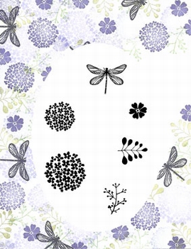 Card-io Majestix Clear Stamp Dragonfly Garden CDMADR-01