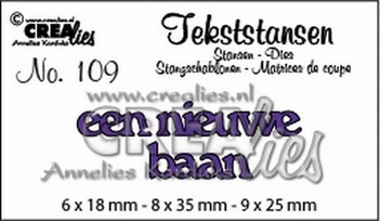 Crealies Tekstmal Een nieuwe baan CLTS109