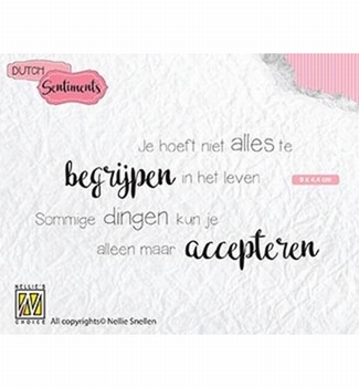 Nellie Snellen Clear Stamp Dutch Sentiments SENCS012
