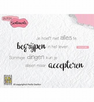Nellie Snellen Clear Stamp Dutch Sentiments SENCS012