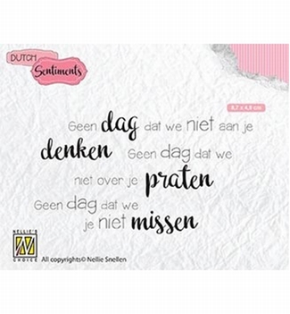Nellie Snellen Clear Stamp Dutch Sentiments SENCS014