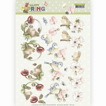 Precious Marieke knipvel Happy Spring - Birds CD11262