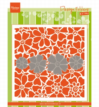 Marianne Design Embossing Folder + Die Poppies DF3452